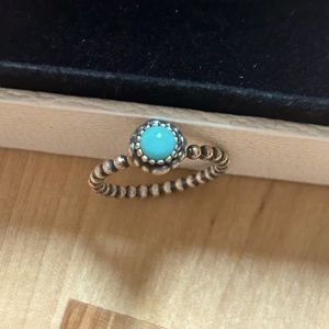 PANDORA turquoise ring size 7